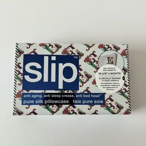 slip Pure Silk Embroidered Initial “E” Queen size Mulberry Silk Pillowcase